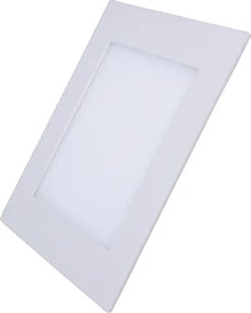 LED mini panel, podhľadový, 6W, 400lm, 4000K, tenký, štvorcový, biely
