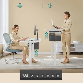 Elektricky nastavitelný psací stůl Vasagle Foral 140 cm bílý
