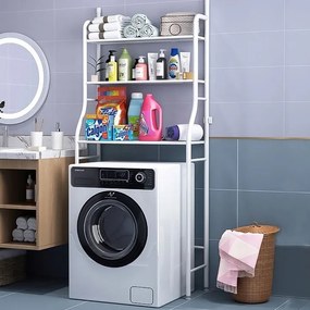 ModernHome Vysoký úzky regál nad WC - 3 police