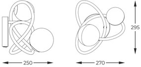 Zuma Line MB4922-2-EGBDN - Nástenné svietidlo ARLON 2xG9/3,5W/230V zlatá