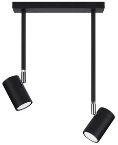Čierne bodové svietidlo 10x30 cm Jones – Sollux