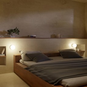 Sivé nástenné svietidlo SULION Creta, výška 10 cm