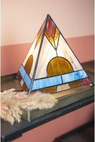 Stolová lampa Tiffany v tvare pyramídy - 26*26*30 cm