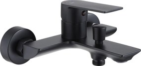 Rea Urban, vaňová batéria s bodovou ručnou sprchovou sadou, čierna, REA-B9910