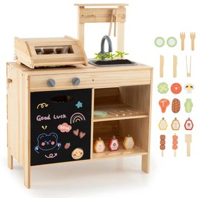 Drevená súprava na grilovanie s kuchynským setom Play Food & Grill Tools & Accessories