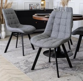 Vintino kreslo BERA Látka - sivá farba, nohy čierne - vintino.sk