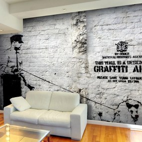 Artgeist Fototapeta - Banksy - Graffiti Area Veľkosť: 100x70, Verzia: Standard