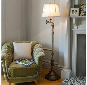 Feiss FE-GIBSON-SWFL - Stojacia lampa GIBSON 1xE27/60W/230V