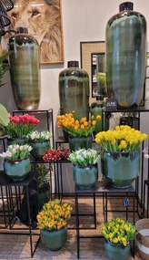 Kytica 7ks svetlo ružových realistických tulipánov Tulips - 45cm