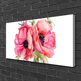Obraz na plátne Kvety akvarely 120x60 cm