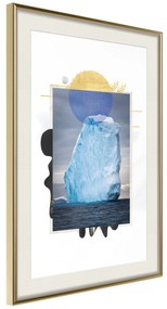 Artgeist Plagát - Iceberg [Poster] Veľkosť: 20x30, Verzia: Zlatý rám s passe-partout