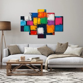 Obraz - Maľba farebných štvorcov (150x105 cm)