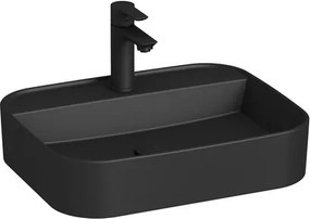 Jika Astra umývadlo na dosku 50x40 cm černá mat otvor pre batériu, bez prepadu H8183627161111