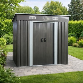 Záhradný domček BestBerg BBSH-406G / 2,25 m² / 121 x 194 x 192 cm / sivá