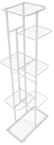 Stojan na kvety Bamir 2, biela, 43 x 22 x 126 cm