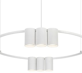 Luster na lanku GENESIS 10xGU10/8W/230V biela