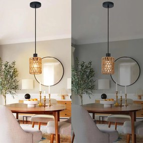 Toolight Boho, závesné stropné svietidlo 1xE27 APP1622-1CP, hnedá-čierna, OSW-05681