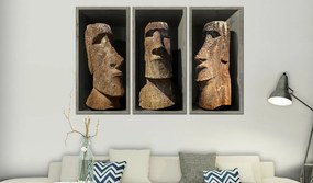 Artgeist Obraz - Moai (Easter Island) Veľkosť: 60x40, Verzia: Na talianskom plátne