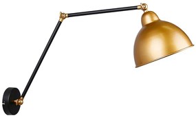 Kovové nástenné svietidlo v čierno-zlatej farbe Truck - Candellux Lighting