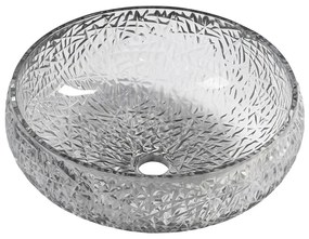 Čierne sklenené okrúhle umývadlo ø 42 cm Gaviota – Sapho