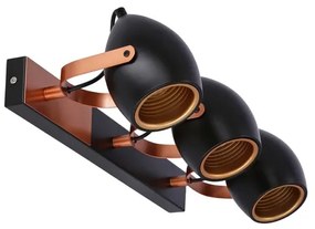 Bodové svietidlo ANICA 3xE14/40W/230V čierna/medená