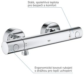 GROHE 34765000-Termostatická sprchová batéria GROHTHERM COSMOPOLITAN DN 15 chróm