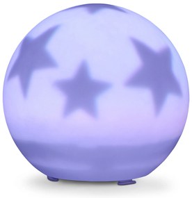 Solárna svetelná guľa s hviezdami a LED meniacimi farbu, malá