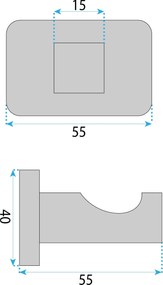 Rea Nico, kúpeľňový 1-háčik na uterák, medená matná, REA-88036