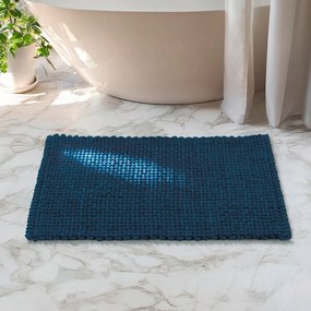 Tmavomodrá textilná kúpeľňová predložka 50x80 cm Covelo – Wenko
