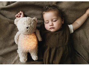 Moonie - Uspávadlo s melódiou a svetlom medvedík 2.0 organic grey