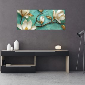 Obraz - 3D magnólia (120x50 cm)