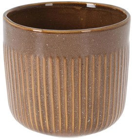 Hnedý porcelánový kvetináč