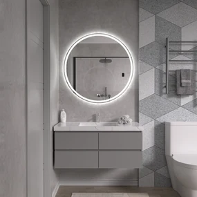 Erga Carla, okrúhle LED zrkadlo 90cm, 2070 lm, 3 farby svetla, ERG-V01-208-9090