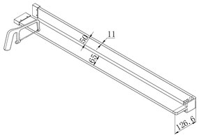 Mereo Mereo, Polička k WALK IN, 140 cm, chróm ALU, MER-CK10621P