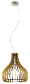 Eglo 61916 - Luster na lanku TINDORI 1xE27/60W/230V pr. 38 cm hnedá