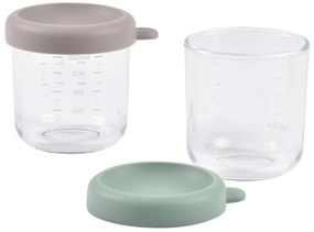 Tégliky na jedlo sklenené 2x 250 ml Green Grey