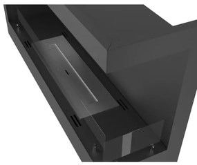 InFire - Rohový BIO krb 45x90 cm 3kW čierna