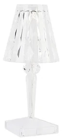 Priehľadná stolná lampa vrátane LED IP54 nabíjateľná - Crystal