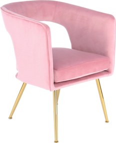 XXXLutz STOLIČKA S PODRÚČKAMI, zamat, ružová MID.YOU - Stoličky - 005937047504