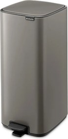 Sivý pedálový oceľový odpadkový kôš 30 l Bo – Brabantia