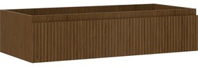 Mexen Rivel, kúpeľňová skrinka 100 cm, 1 zásuvka, drážkovaná, orech, 91A20-10023-1-BF86