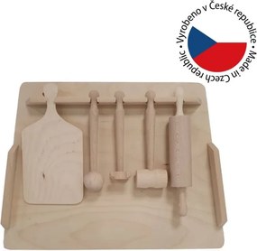 Detská drevená kuchynská sada na zavesenie, 40 x 7 x 30 cm