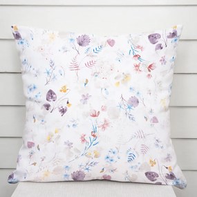 Biante Bavlnená obliečka na vankúš Sandra SA-290 Farebné lučne kvety na bielom 50 x 70 cm