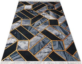 DY ČIERNY a ZLATÝ koberec 04 Rozmer: 80x150 cm