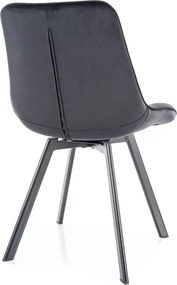 SI Monti Velvet stolička čierna