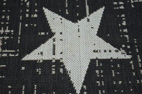 styldomova Šnúrkový koberec sizal flat 48648/690 hviezdy