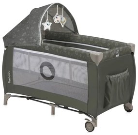 Lionelo - Cestovná postieľka SVEN PLUS béžovo-olivová