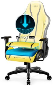 Herné kreslo Diablo X-One 2.0 Normal Size, Electric Yellow/ žlté