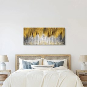 Obraz - Zlaté čiary (120x50 cm)
