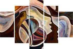 Obraz - Abstrakcia hláv (150x105 cm)